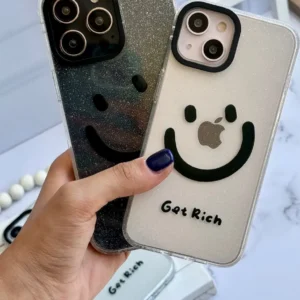 قاب Smile اکلیلی شفاف آیفونی (کدC1735)